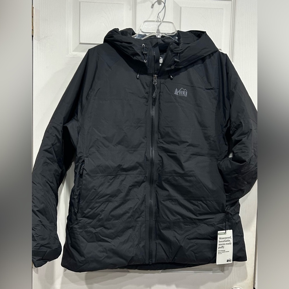 REI Women’s XL Stormhenge Down Hybrid Snow Jacket Black NWT Ski Snowboard